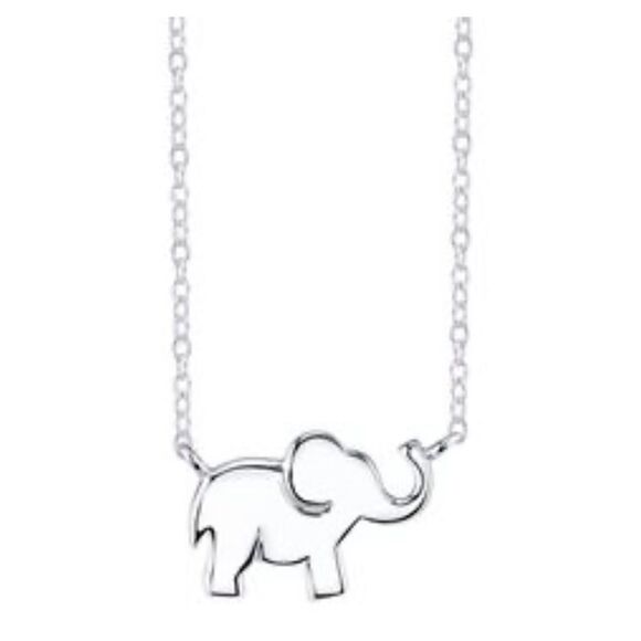 Unwritten Elephant Pendant Necklace in Sterling Silver, 16"+2" - Picture 1 of 3